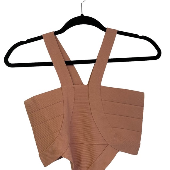 NBD Tan Bandage Cut Out Mini Dress Small - Picture 3 of 7